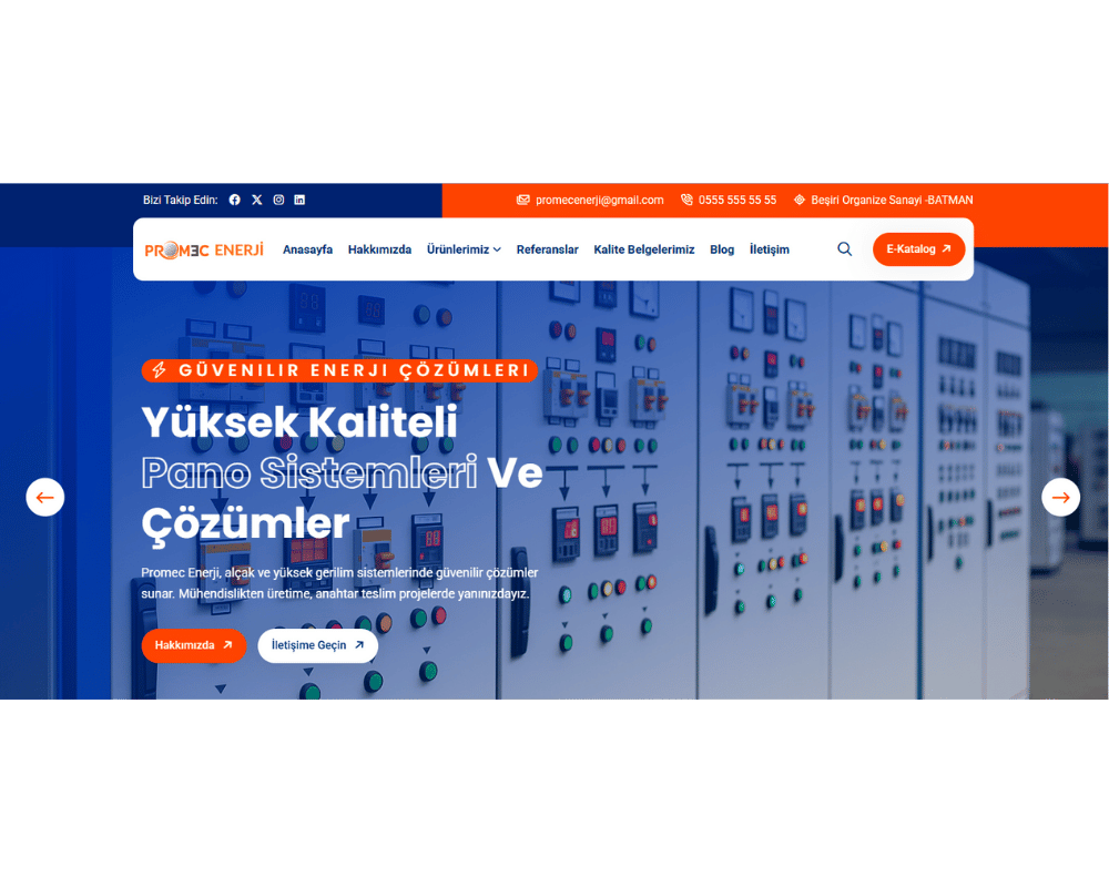 Promec Enerji Web Sitesi